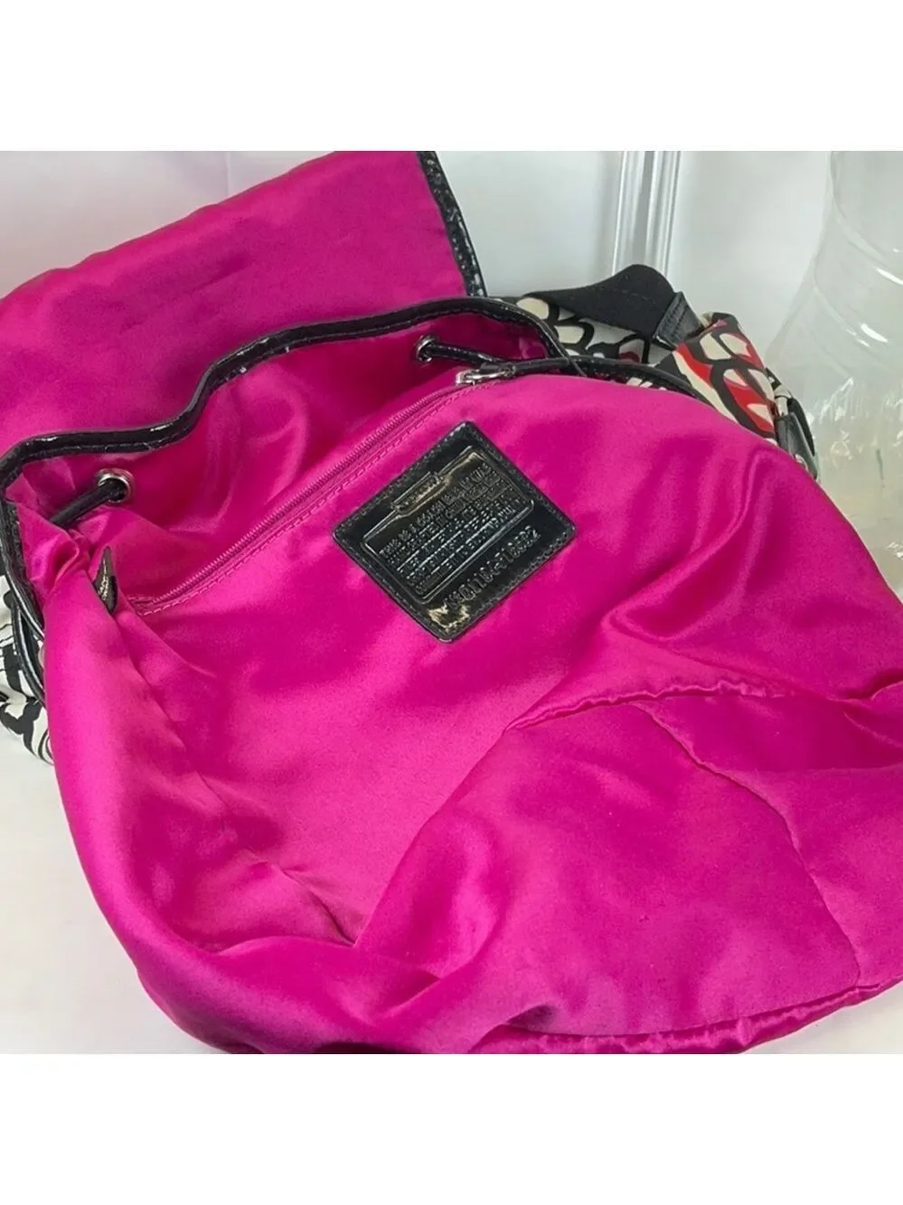 Coach Poppy Y2K Daisy Floral Graffiti Nylon‎ Backpack Bag